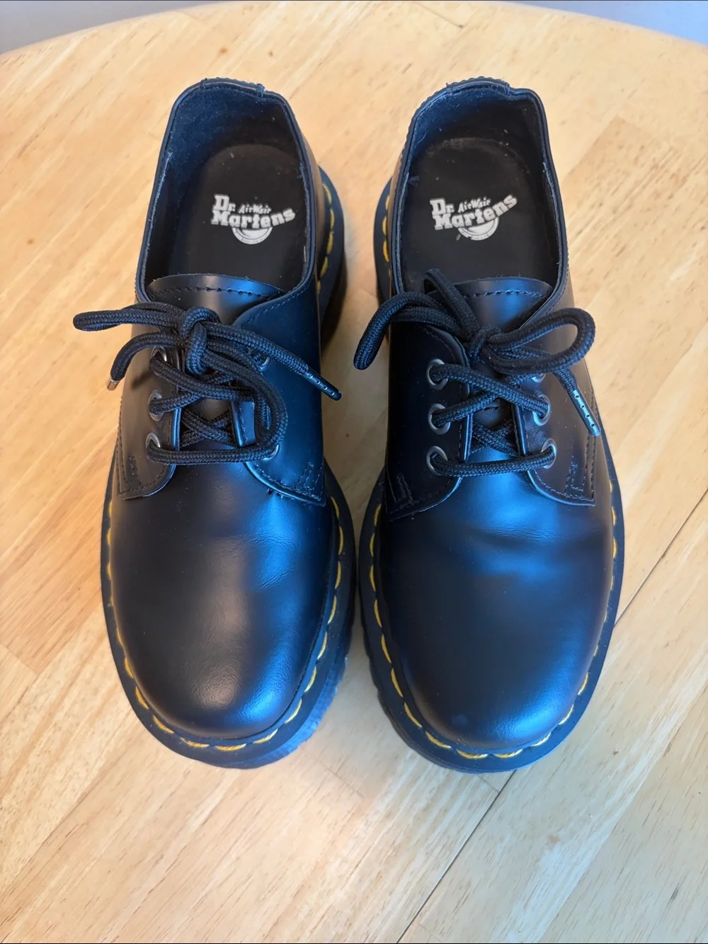 DOC MARTENS 1461 SMOOTH LEATHER PLATFORM SHOES Size 5